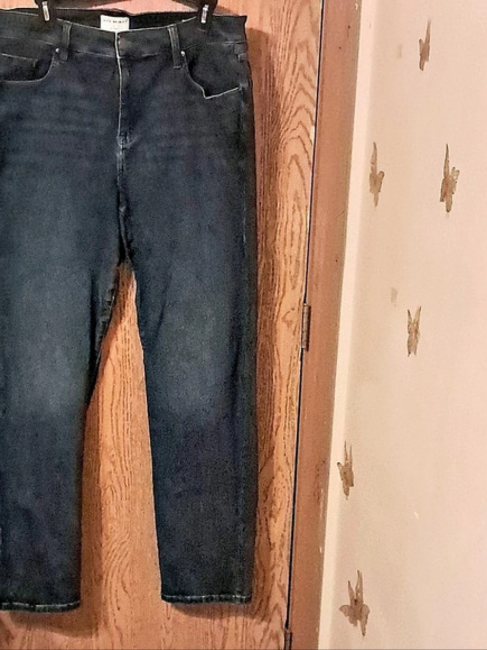 Lane Bryant Straight Leg Jeans Black Waist 22L